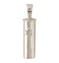 Gold Filled Round Mezuzah Pendant